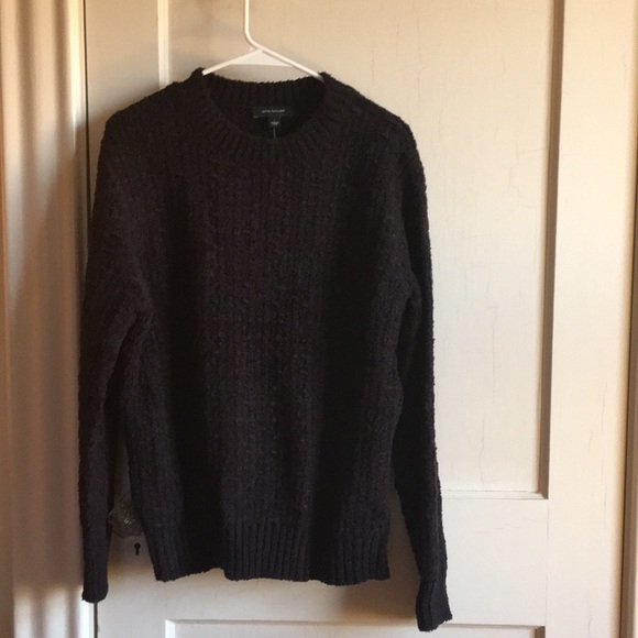 Ann Taylor NWT cozy black “Tweed Sweater” L - Picture 2 of 7